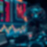 Artificial intelligence algorithms analyzing stock market data