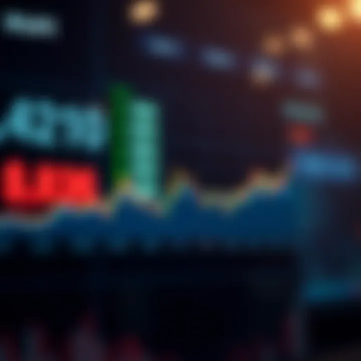 Graph illustrating market capitalization trends of various cryptocurrencies