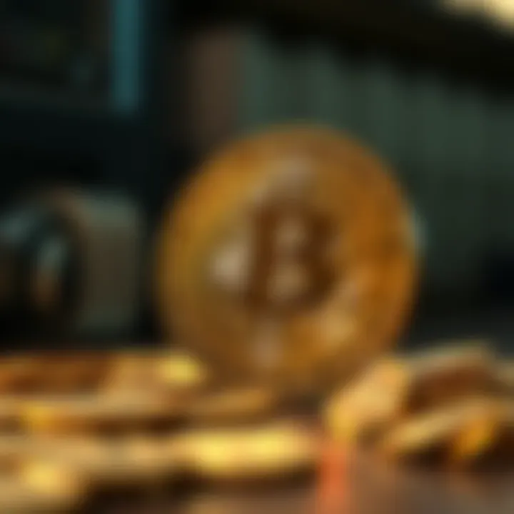 Illustration showcasing societal responses to Bitcoin