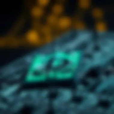 Blockchain in Art Transactions A close-up of a digital ledger symbolizing blockchain technology in art transactions