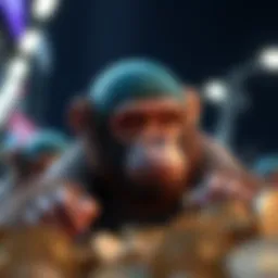 A vivid representation of a Bored Ape NFT showcasing unique traits