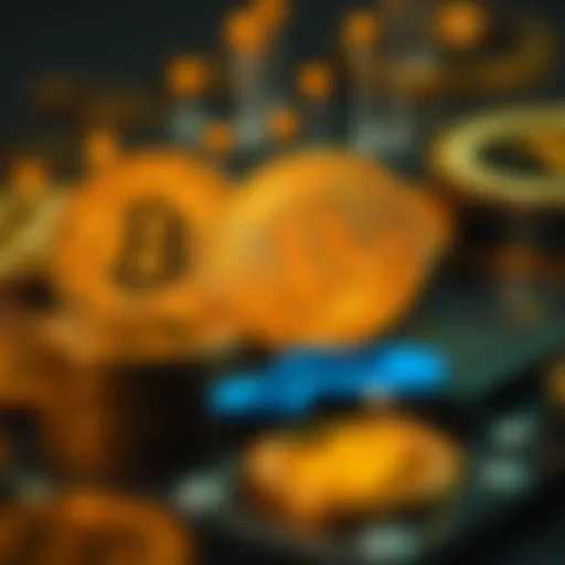 Visual representation of cryptocurrency symbols