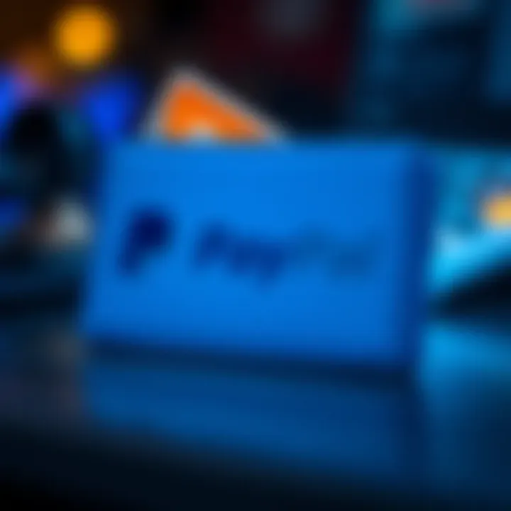 Illustration of digital wallet with PayPal logo