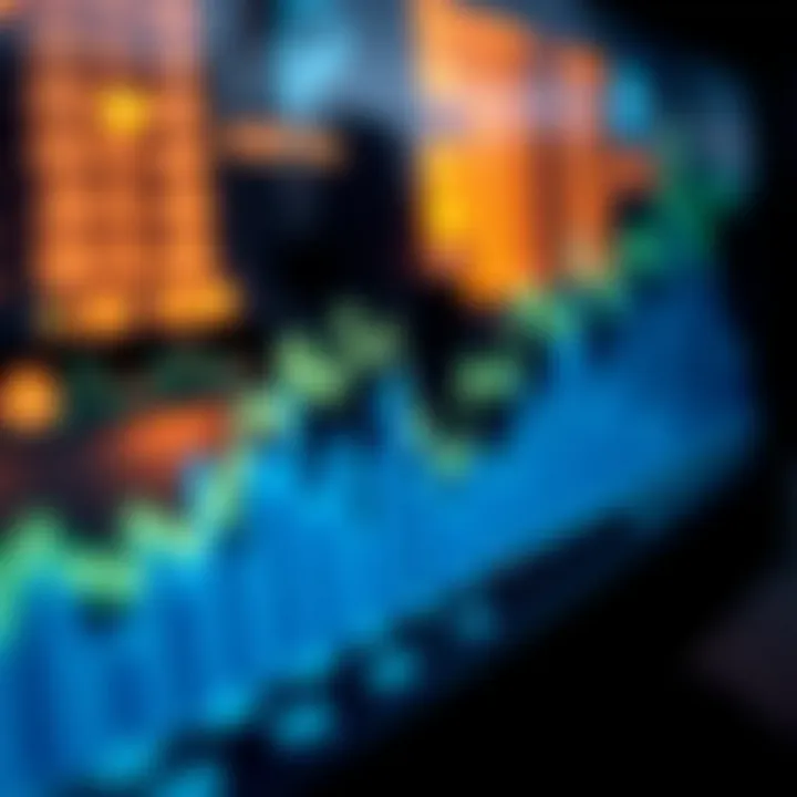 Graph showing cryptocurrency price trends