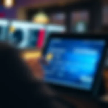 Navigating the Coinbase Credit Card Interface Illustration of Coinbase credit card interface