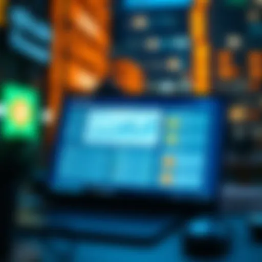 Illustration of Coinbase user interface showcasing features