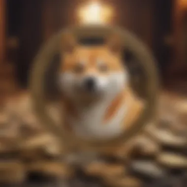 Visual representation of Shiba Inu Coin with crypto symbols