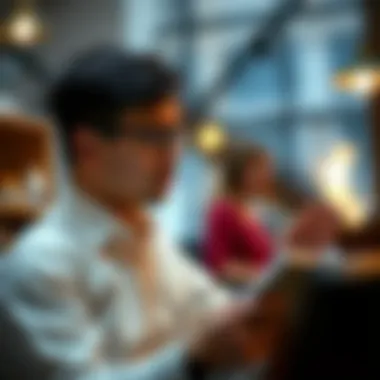 Financial analyst discussing investment strategies