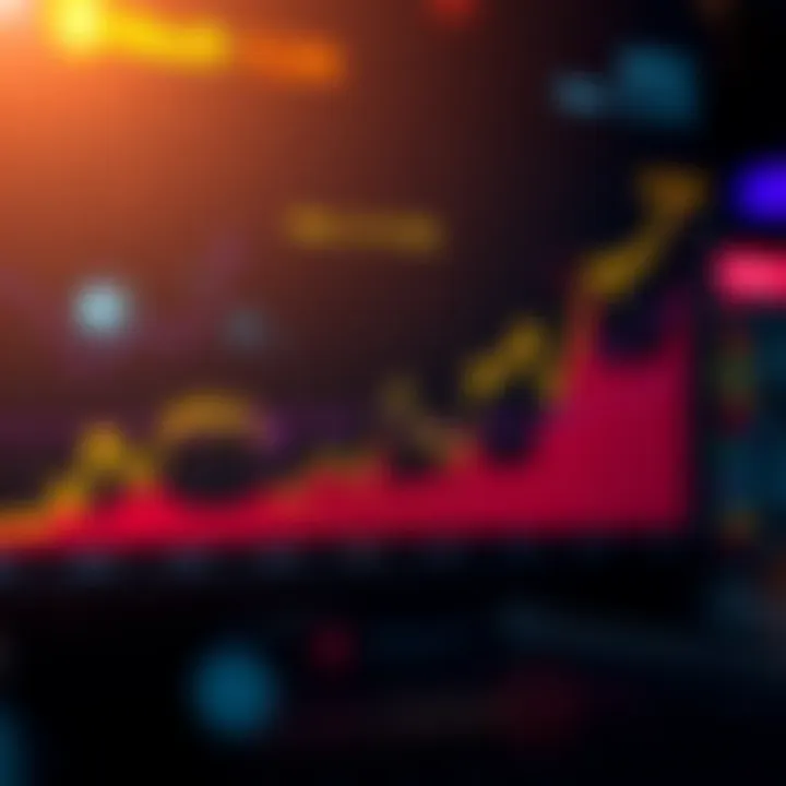Graph showing cryptocurrency market trends