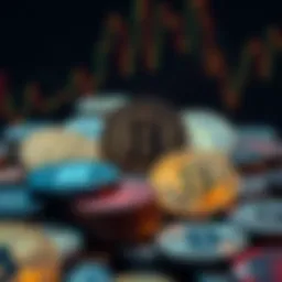 Visual representation of various cryptocurrencies