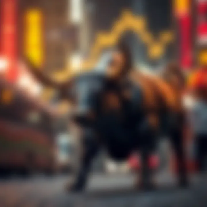 Bull market symbolizing optimism and growth