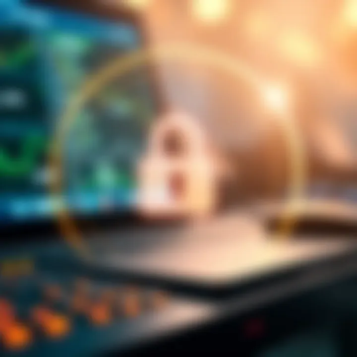 Secure online transaction graphic symbolizing enhanced security