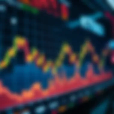 Dynamic Stock Market Trends A stock market graph illustrating trends and fluctuations