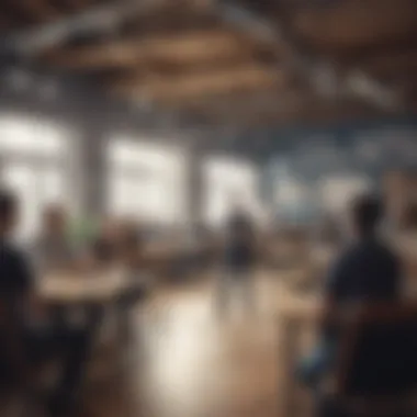 Faculty Discussing Blockchain Applications A faculty member discussing blockchain applications in modern education