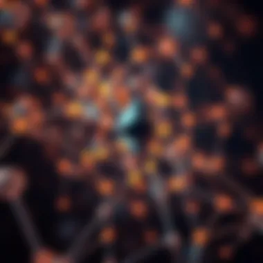 Interconnected Networks: The Essence of Blockchain An abstract representation of blockchain technology with interconnected nodes