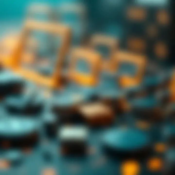 A conceptual image depicting regulatory elements impacting cryptocurrency