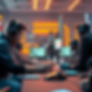 A conceptual illustration depicting the intersection of gaming and NFTs