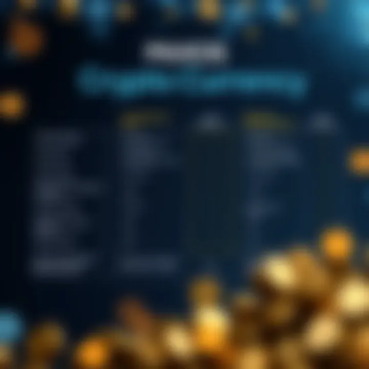 Comparison chart of Paxos and other cryptocurrencies highlighting key differences