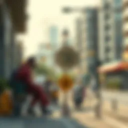 A conceptual illustration of decentralized applications interacting with daily life.