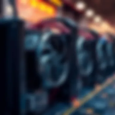 Close-up view of a cutting-edge ASIC miner designed for cryptocurrency mining.