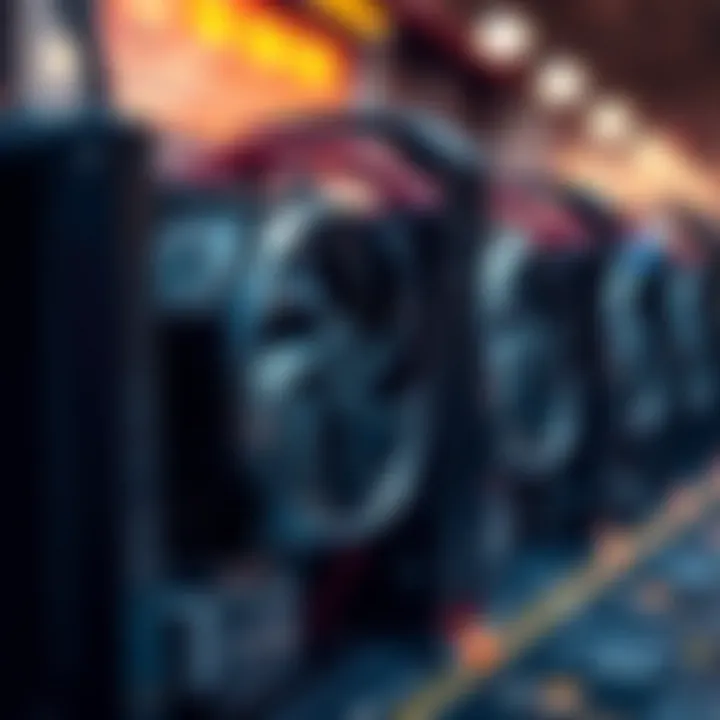 Close-up view of a cutting-edge ASIC miner designed for cryptocurrency mining.