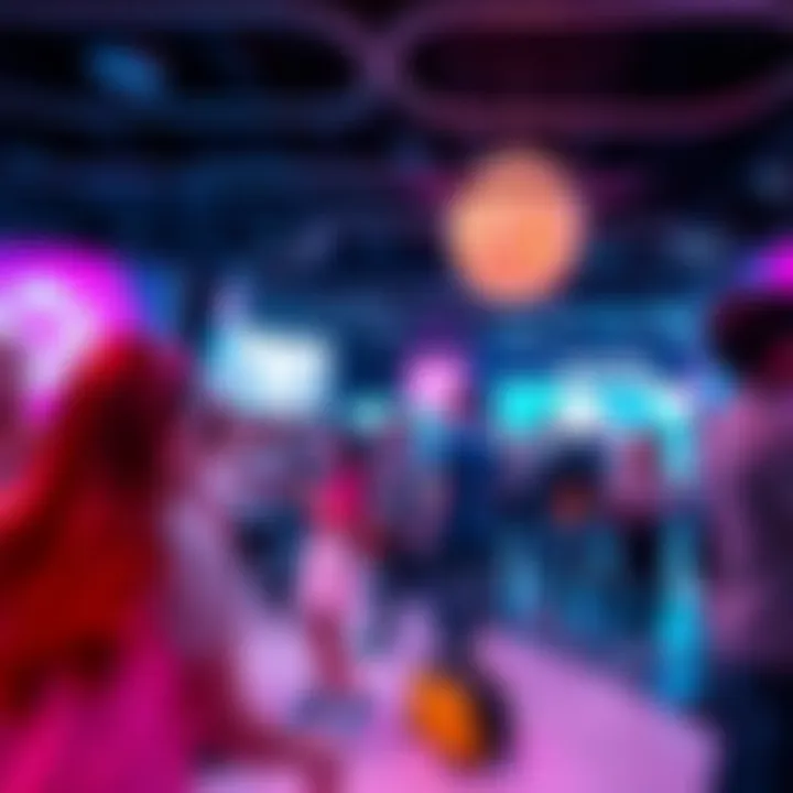 A social gathering in a vibrant virtual world