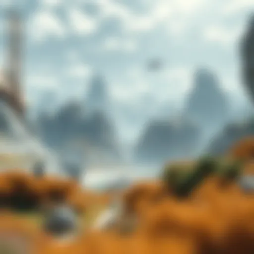 A virtual landscape showcasing diverse metaverse environments