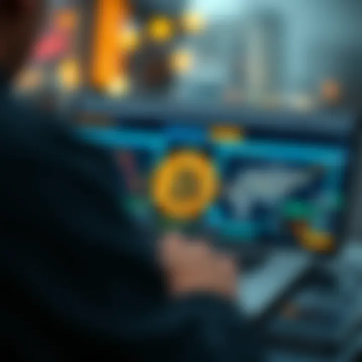 Visual representation of a blockchain explorer