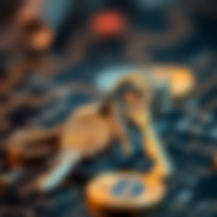 Conceptual image of private keys and security