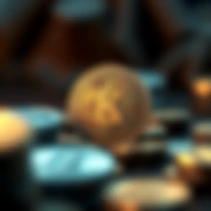 Artistic representation of the challenges faced by the King Coin in the crypto landscape.