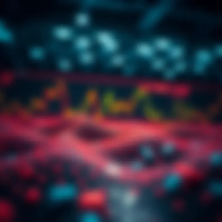 Visual representation of market volatility effects