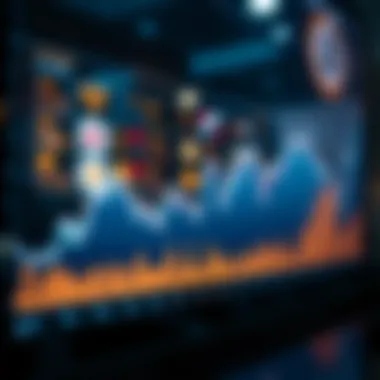 Graph showing cryptocurrency market trends