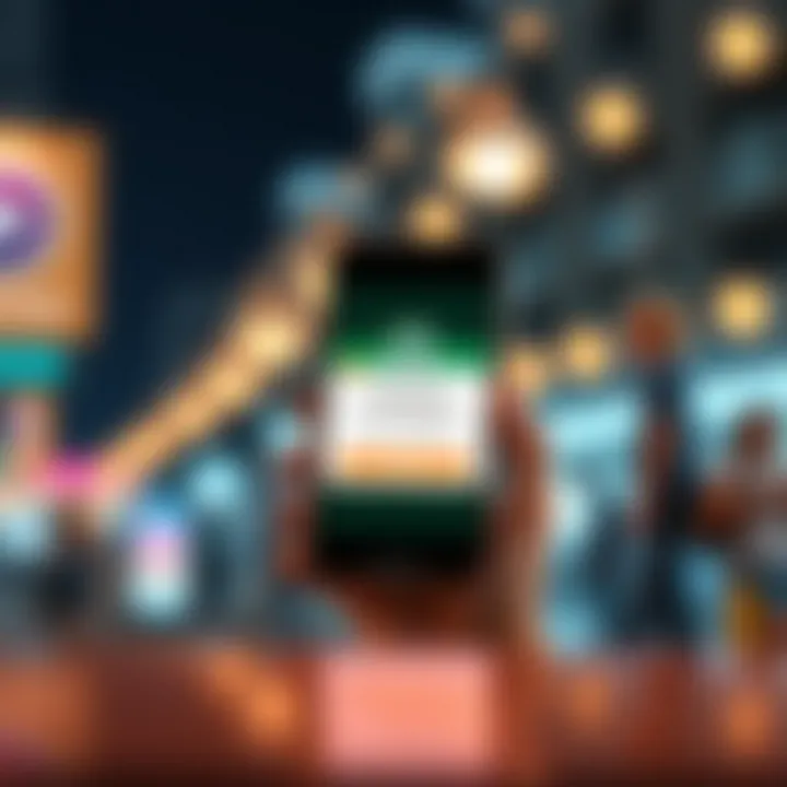 Illustration of a smartphone with cash rewards notification