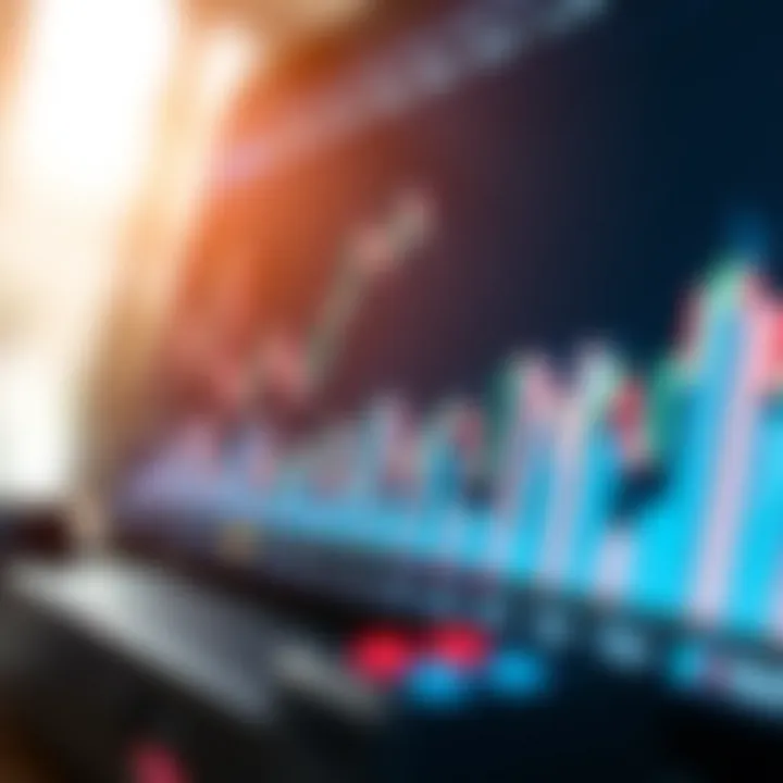 Bar chart illustrating trading volume changes in crypto