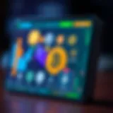 A sleek digital wallet interface showcasing various cryptocurrencies.