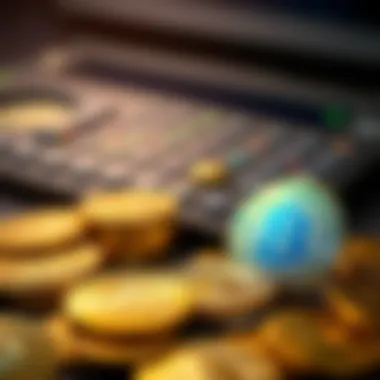 Investment strategies illustrated with gold and crypto assets