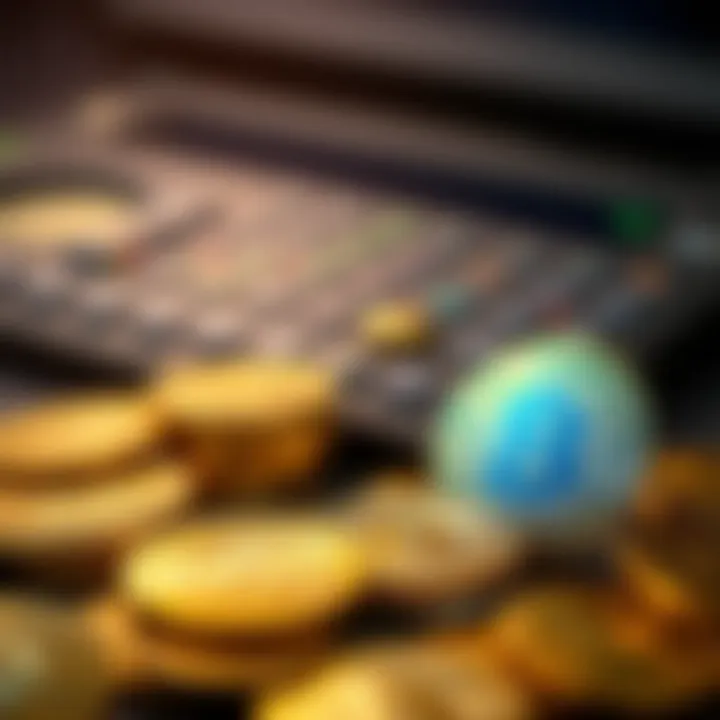 Investment strategies illustrated with gold and crypto assets