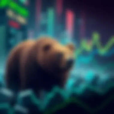 Illustration showing the characteristics of a bear market