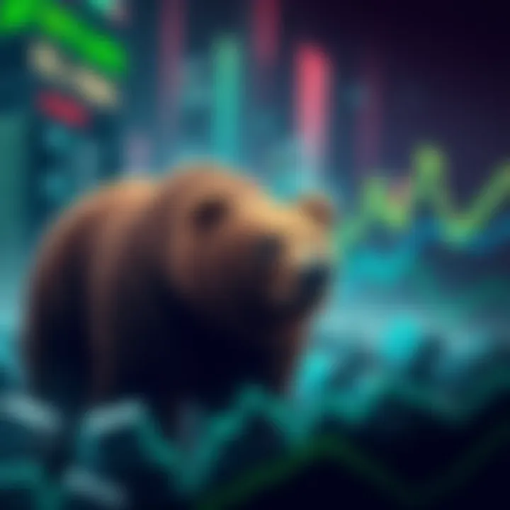 Illustration showing the characteristics of a bear market