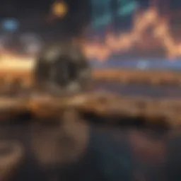 Conceptual illustration of cryptocurrency trading dynamics