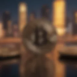 An illustration depicting the concept of cryptocurrency ETFs.