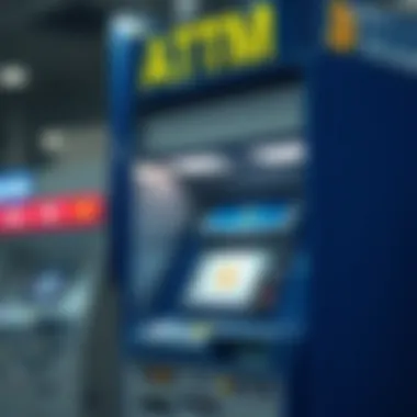 Utilizing Bitcoin ATMs A Bitcoin ATM showcasing an easy-to-use interface for transactions