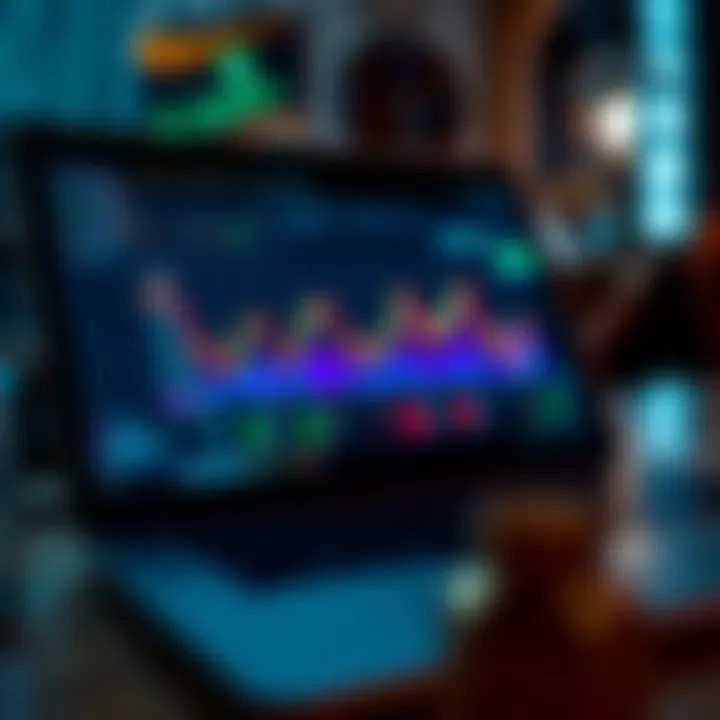 Navigating Cryptocurrency Exchanges A user interface of a popular cryptocurrency exchange platform on a laptop screen