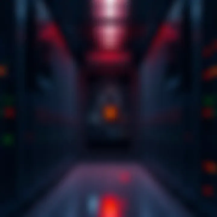 A secure server room symbolizing safety in crypto transactions